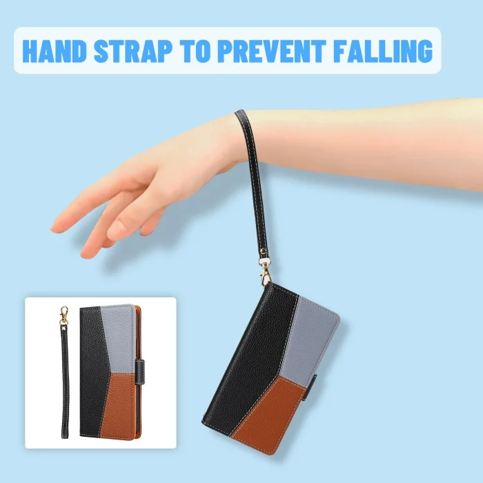 Apple 16 mobile phone case iPhone 15 mobile phone leather case Samsung s24 flip cover