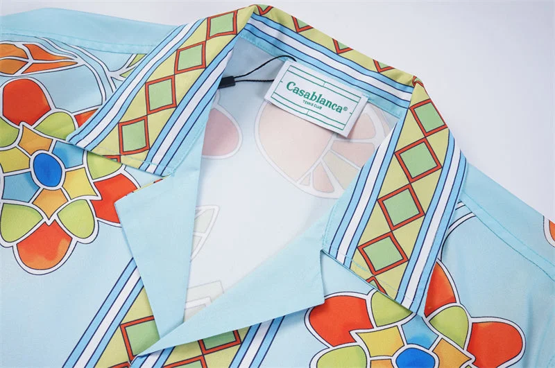 Casablanca 2023 new silk short-sleeved shirt