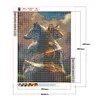 Diamond Painting-DIY Full Round Drill Wolf Tiger(45*35 CM)