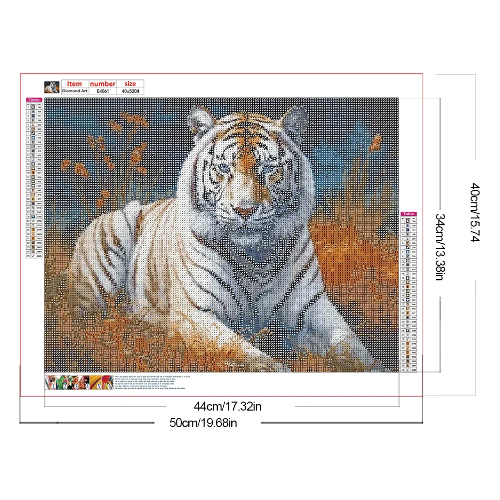 Diamond Painting - Full Round Drill - Tiger(Canvas|50*40cm)