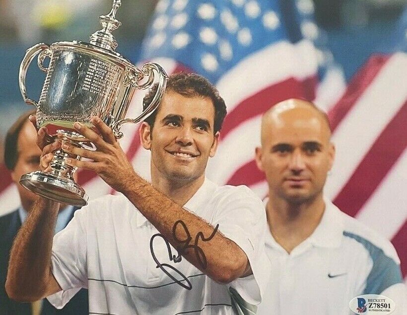 Pete Sampras signed autographed 8x10 Photo Poster painting Rare Andre Aggasi Beckett COA