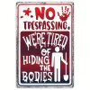 2pcs - No Trespassing Warning Vintage Metal Signs(12*16Inch) - Warning