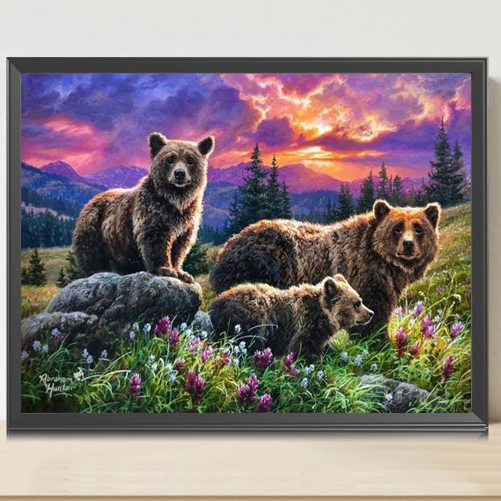 Diamond Painting - Full Round Drill - Brown Bear(Canvas|40*30cm)