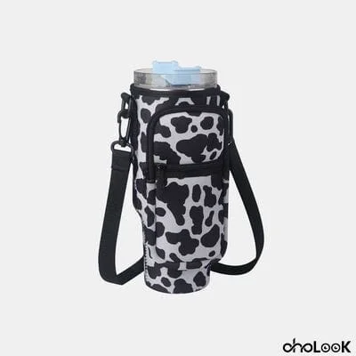 Insulated Tumbler Cup Sleeve With Adjustable Shoulder Strap