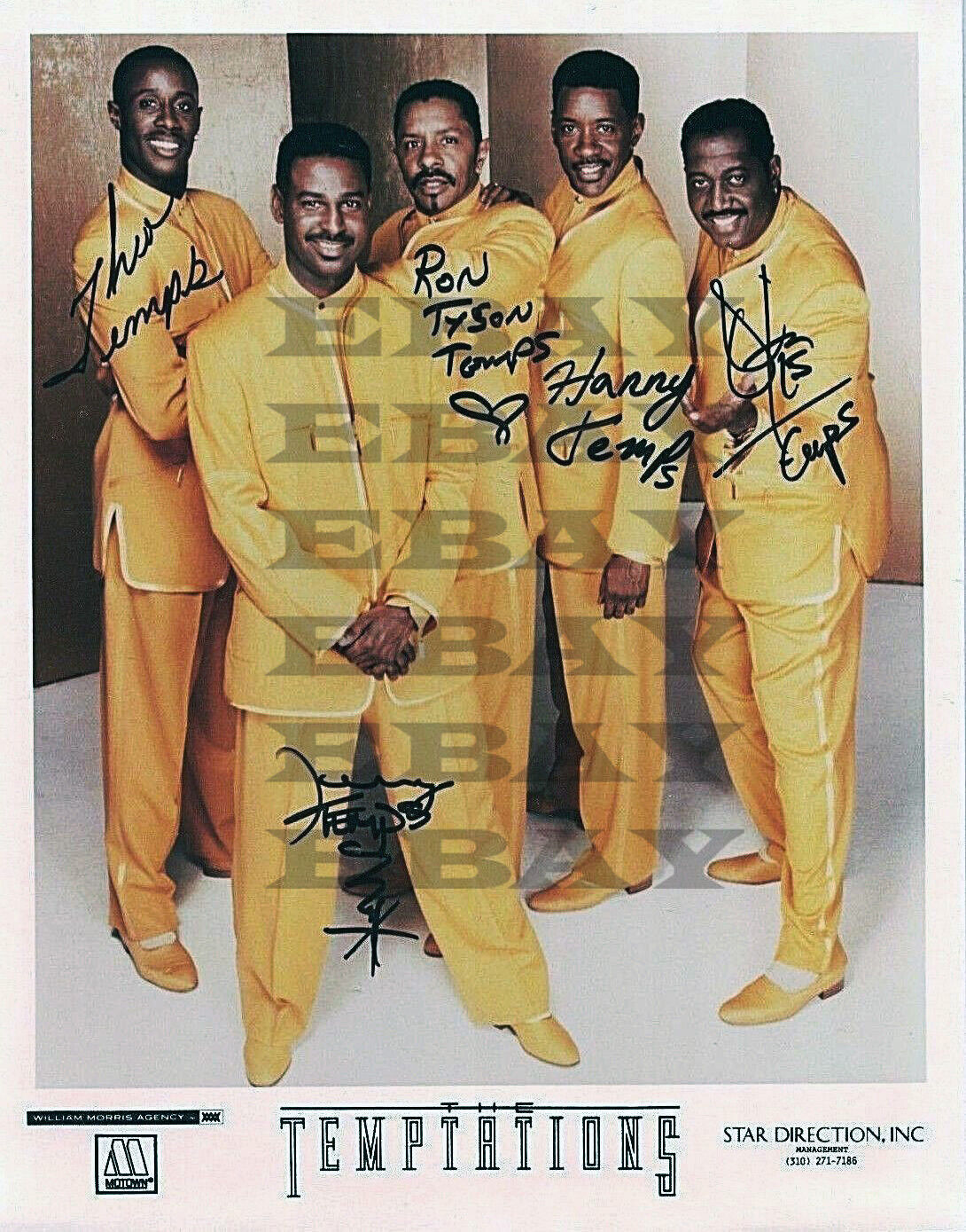 THE TEMPTATIONS FULL BAND Autographed Signed 8x10 Photo Poster painting Reprint