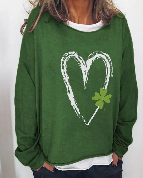 Women's St. Patrick's Round Neck Casual T-shirt