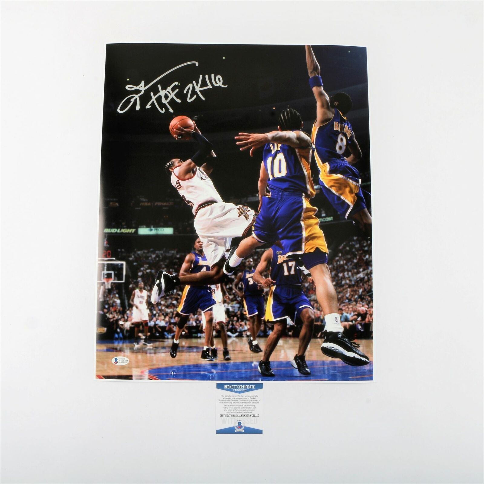 Allen Iverson Signed 16x20