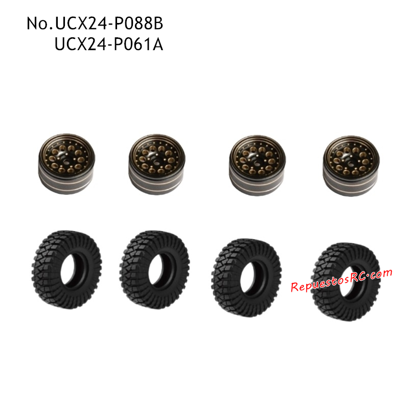 UDIRC UCX2405 Piezas de Mejora Banda de Rodaje del Neum&aacute;tico y Ruedas Met&aacute;licos UCX24-P088B UCX24-P061A