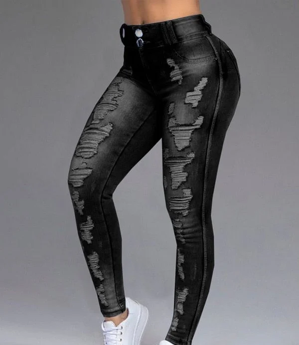 Graduation Gifts 2022 summer new style women's jeans ripped holes are thin stretch jeans trousers women's pants