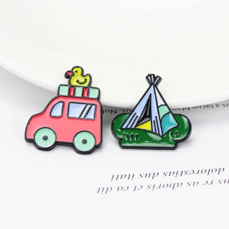 Cartoon Style Pin Alloy Plating No Inlaid Unisex Brooches