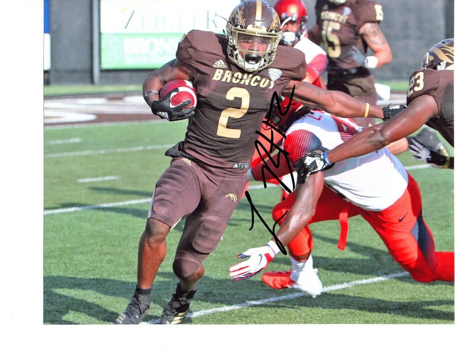 Levante Bellamy Western Michigan WMU signed autographed 8x10 football Photo Poster painting