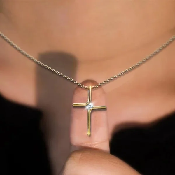 🔥 Cross Necklace - ''God Bless You''💖