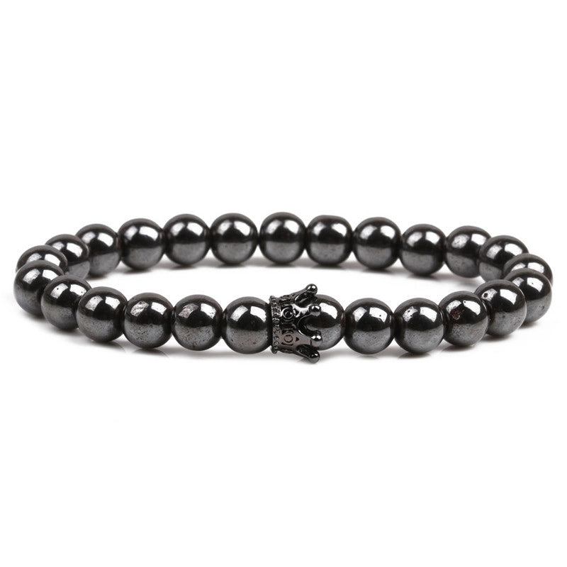 Fashion Multicolor Crown Skull Beaded Inlay Zircon Halloween Unisex Bracelets