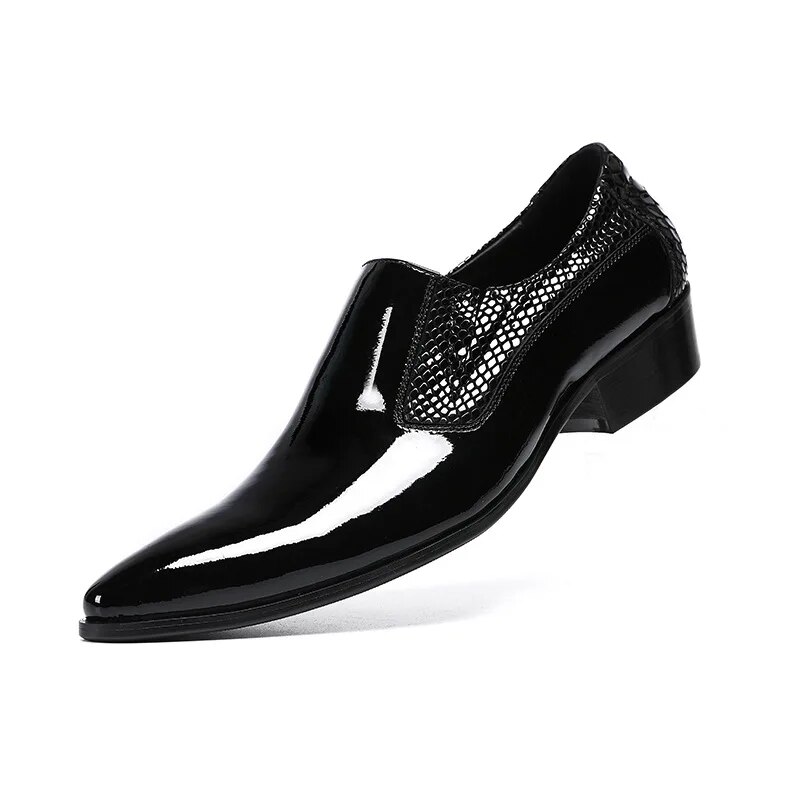 VCSHOES Men Oxford Dress Shoes Pointed Toes Footwear For Men Genuine Leather Dress Shoes Men Business Office Shoes