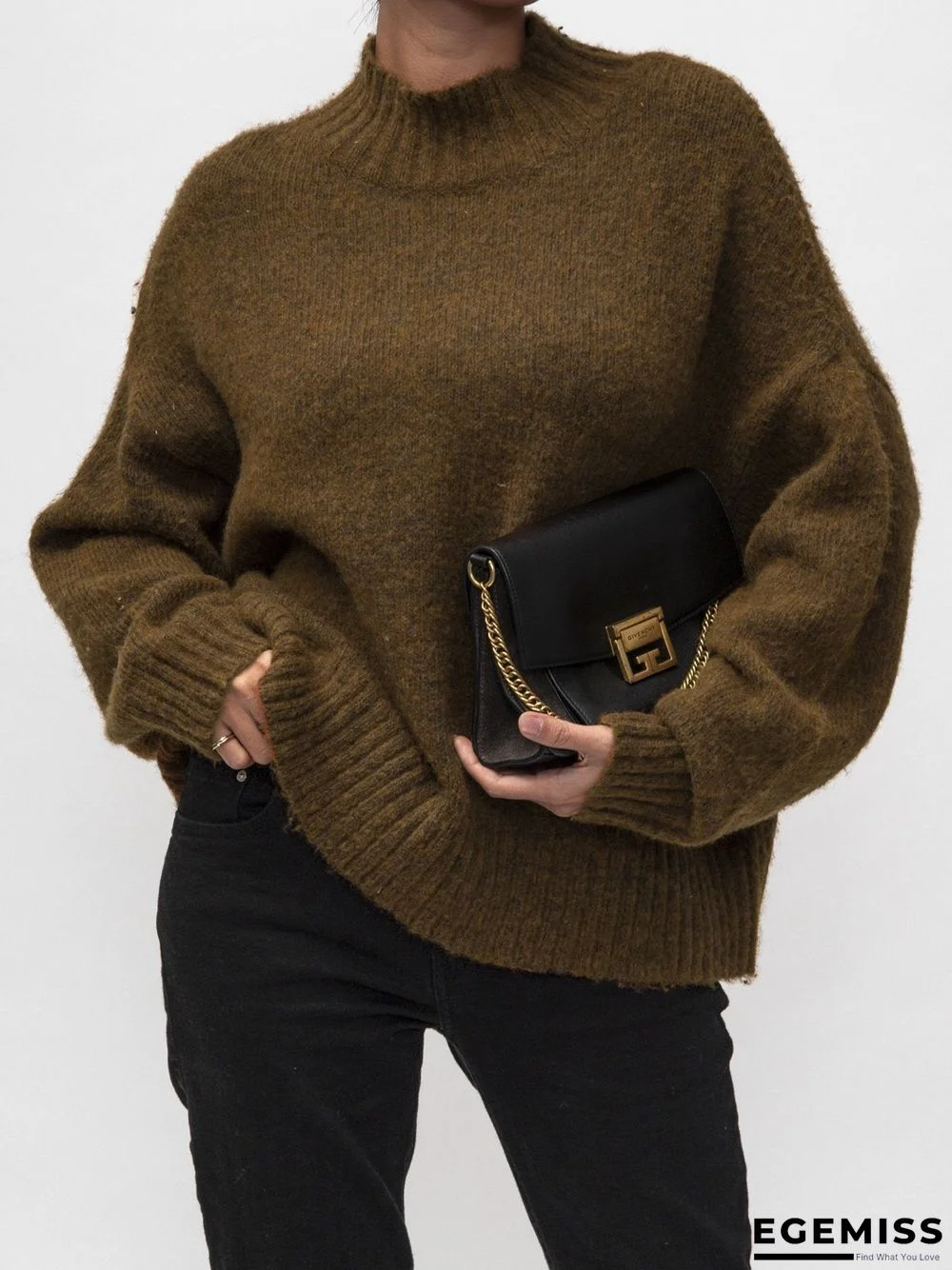 Brown Knitted Sweater | EGEMISS