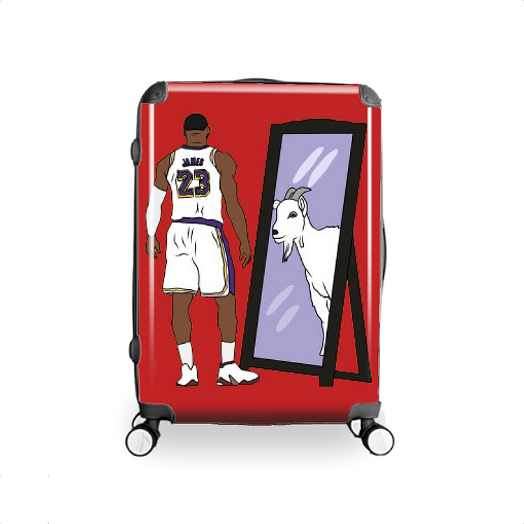 LeBron James Mirror GOAT, Basketball Hardside Luggage