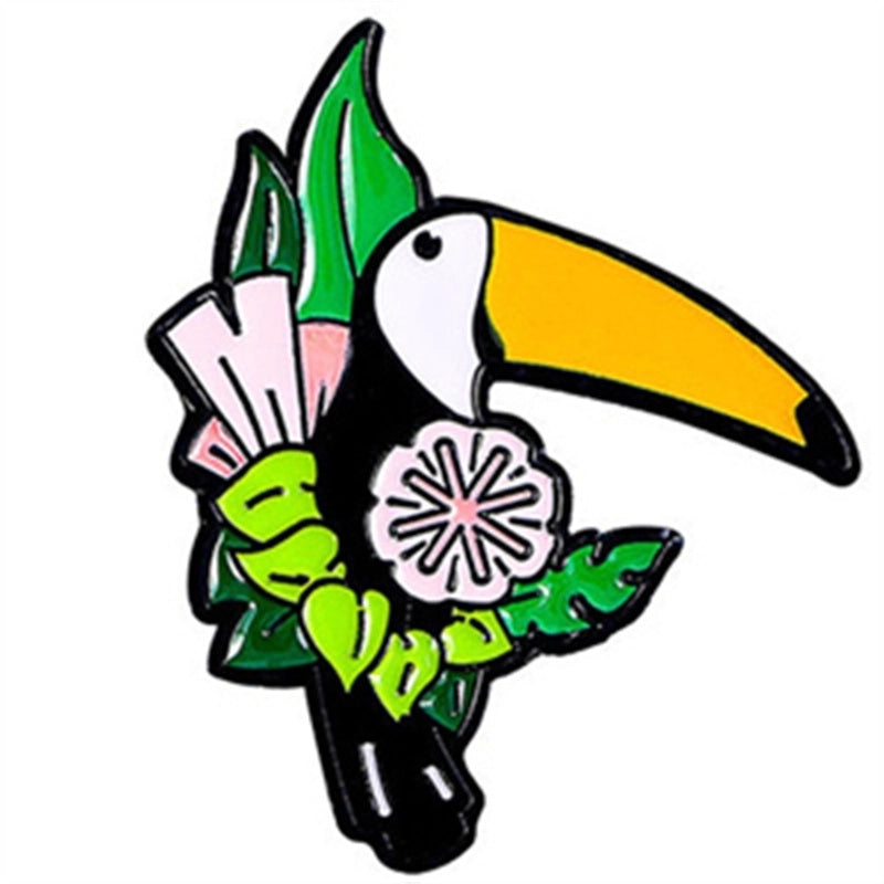 Casual Cartoon Style Cute Crow Animal Parrot Alloy Unisex Brooches