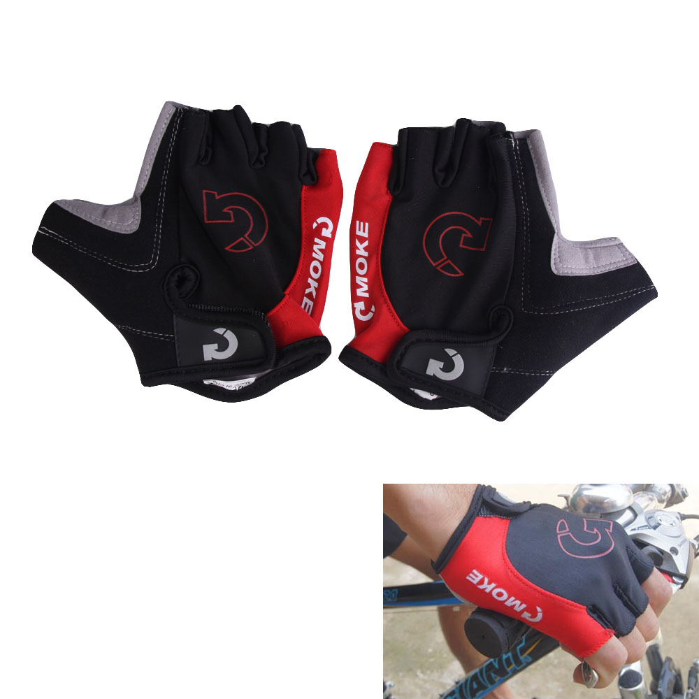 

Cycling Bicycle Motorcycle Sport Gel Half Finger Gloves Size S- XL 3 Colors, Red, 501 Original