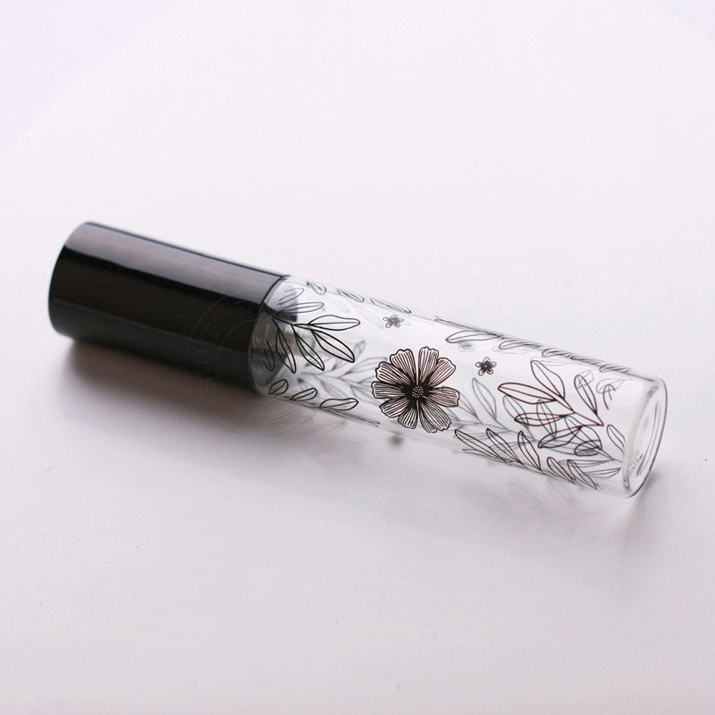 10ml Printed Leaf Spray Bottle Printed Glass Perfume Bottle With Logo Sub-bottling Portable Small Sample Bottle