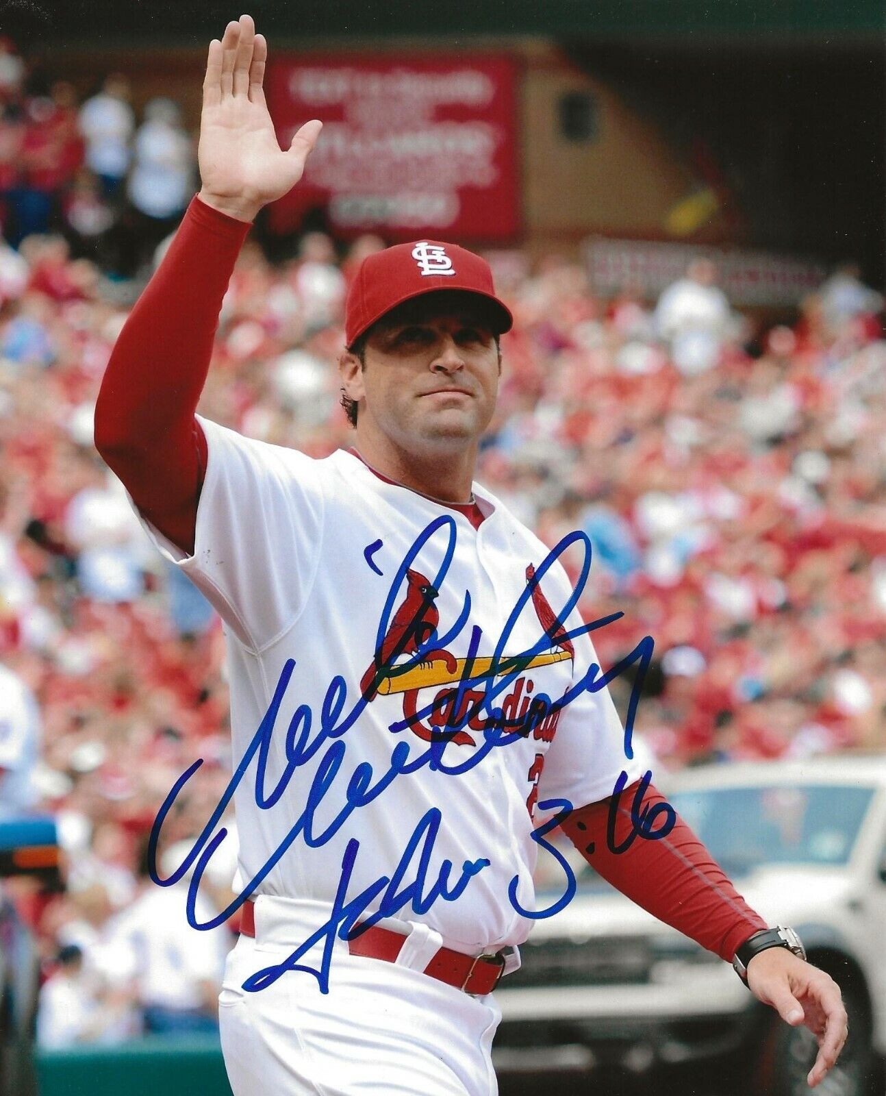 Mike Matheny signed St. Louis Cardinals 8x10 Photo Poster painting autographed