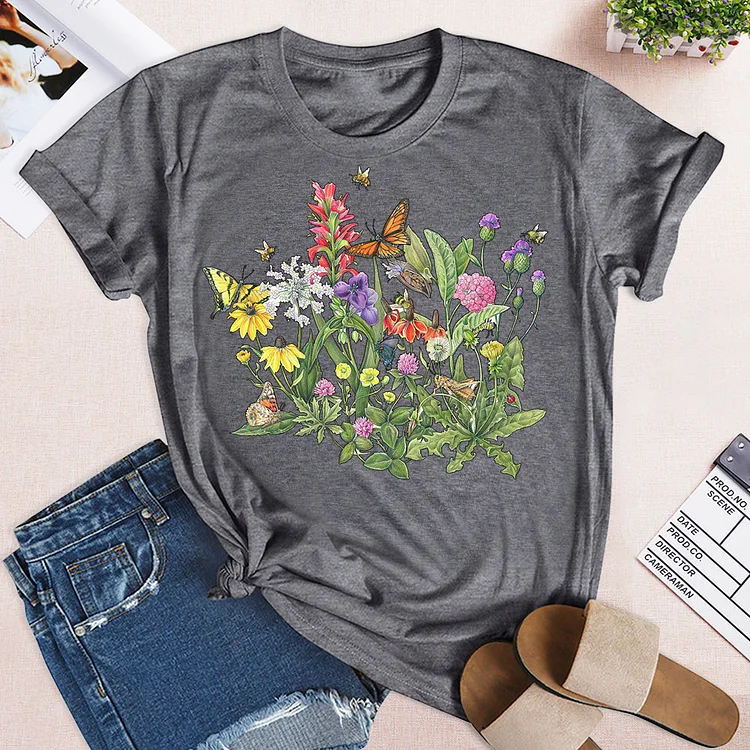 ANB - Butterfly flowers T-Shirt-06328