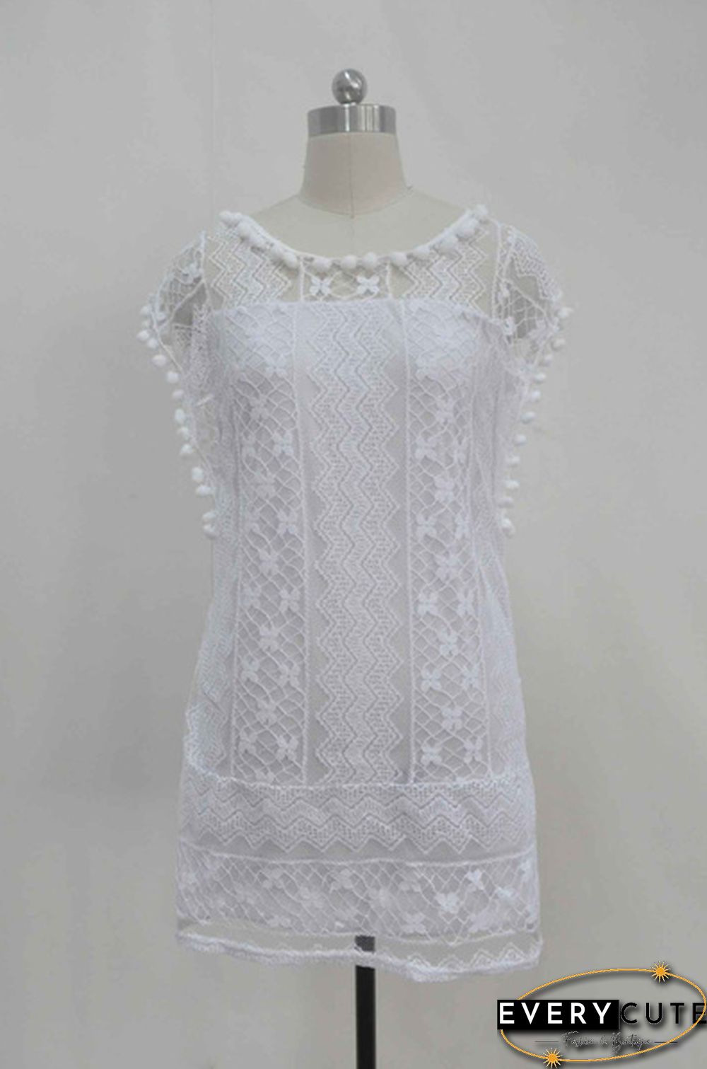 Summer Dress Women Casual Beach Short Dress Tassel Black White Mini Lace Dress Sexy Party Dresses Vestidos S-XXL