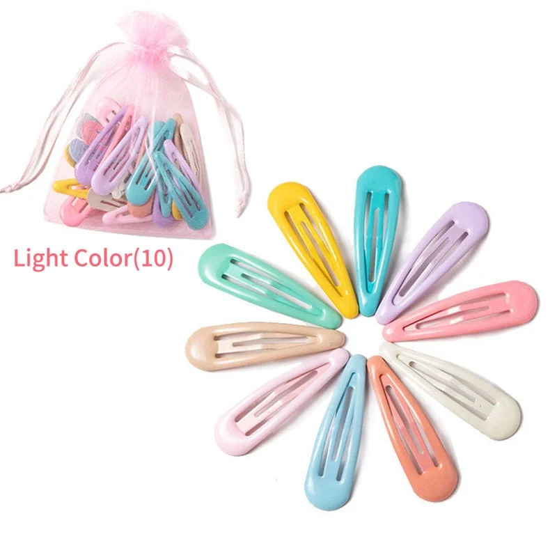 5cm Snap Hair Clips for Hair Clip Pins BB Hairpin Color Metal Barrettes for Baby Children Women Girl Styling Accessories