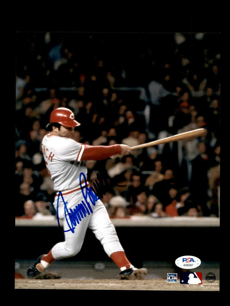 Johnny Bench PSA DNA Cert Signed 8x10 Photo Poster painting Autograph