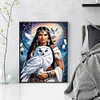 (Stamped/Counted) Indian Girl Owl-11CT Cross Stitch 40*50cm