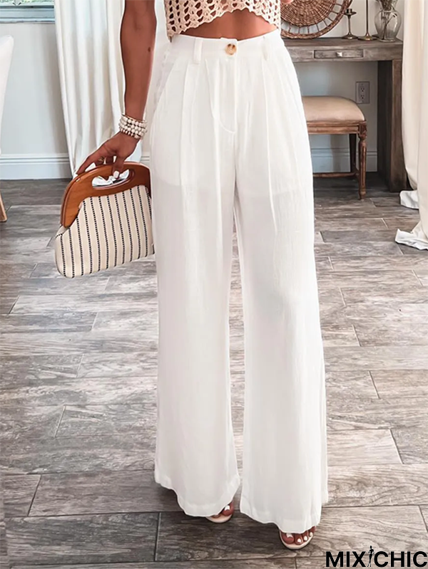 Plain Loose Casual Pants