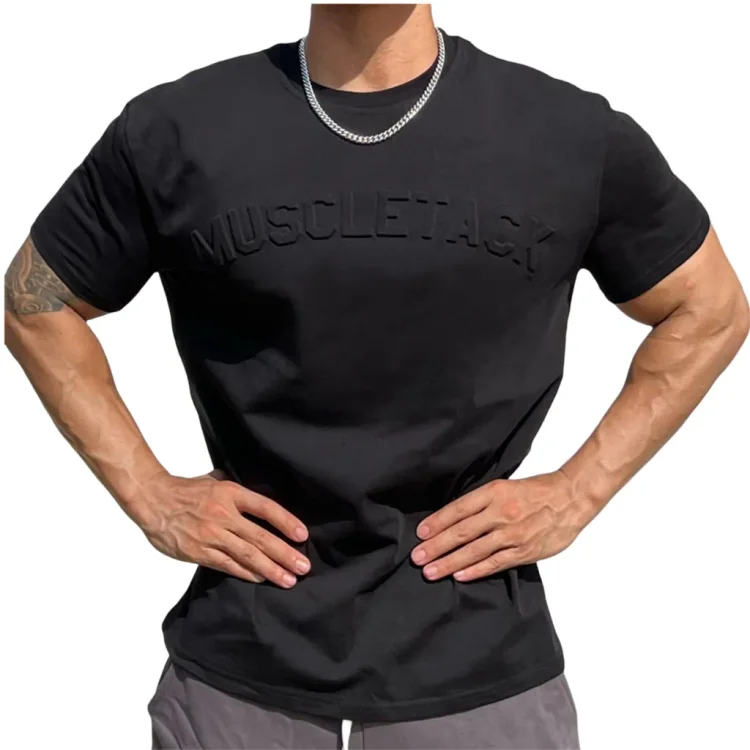 Traceeye Casual Loose T-shirt Men Cotton Short Sleeves Tee Tops Summer Gym Fitness Bodybuilding Shirt Male Running Sport Training Clothes