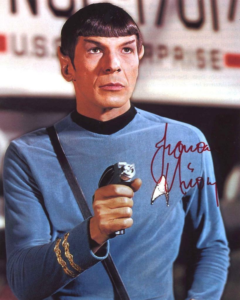 Leonard Ninoy Mr Spork Star Trek SIGNED AUTOGRAPHED 10 X 8