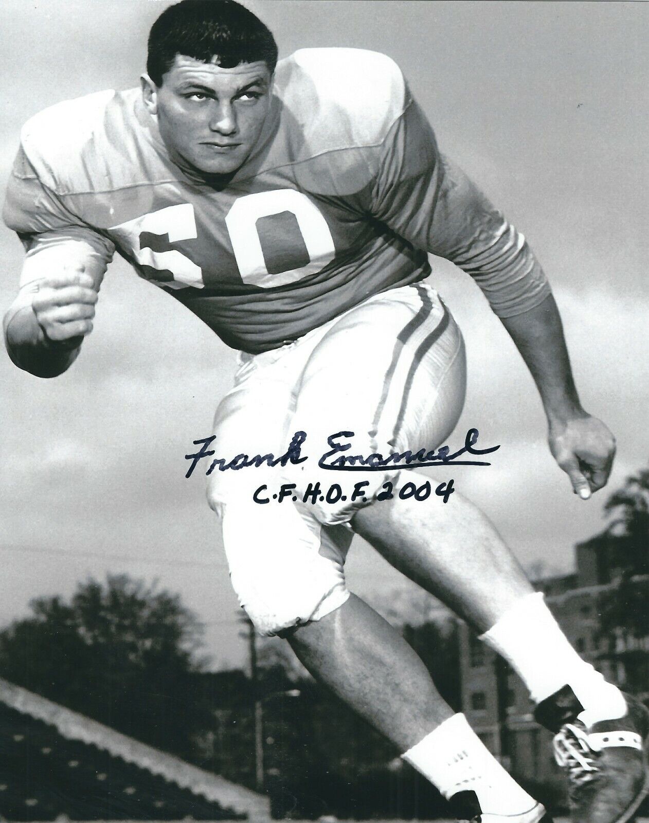 Signed 8x10 FRANK EMANUEL Tennessee Volunteers Autographed Photo Poster painting COA