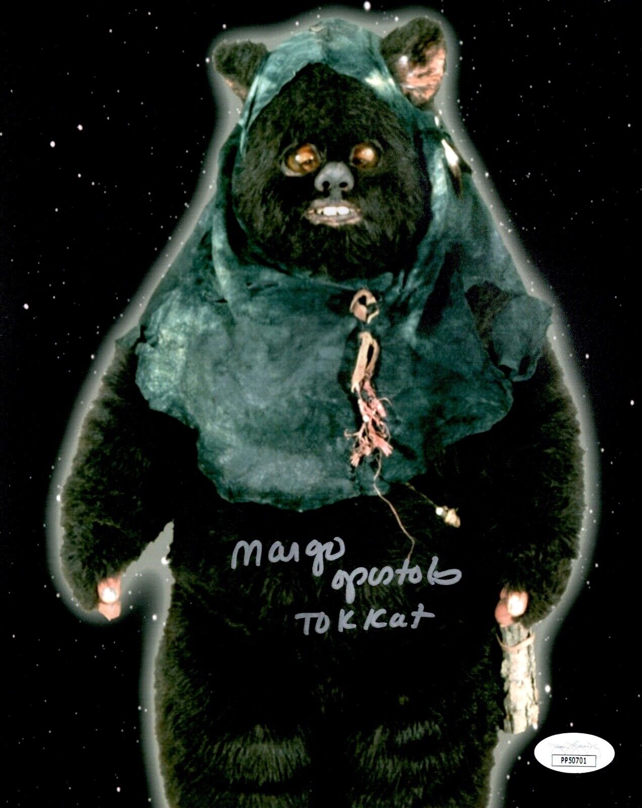 MARGO APOSTOLOS Signed 8x10 Star Wars TOKKAT EWOK Photo Poster painting Autograph JSA COA