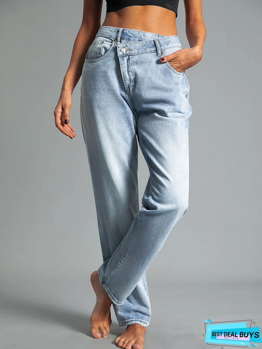 Blue Denim Casual Shift Jeans