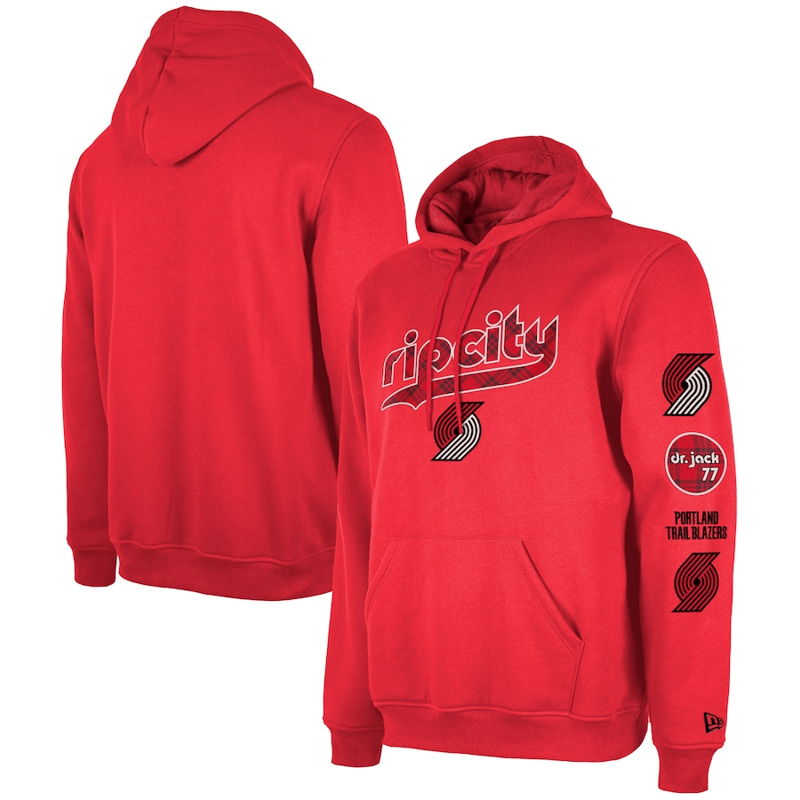 Men's Portland Trail Blazers  Red 2023/24 City Edition Big & Tall Pullover Hoodie mysite