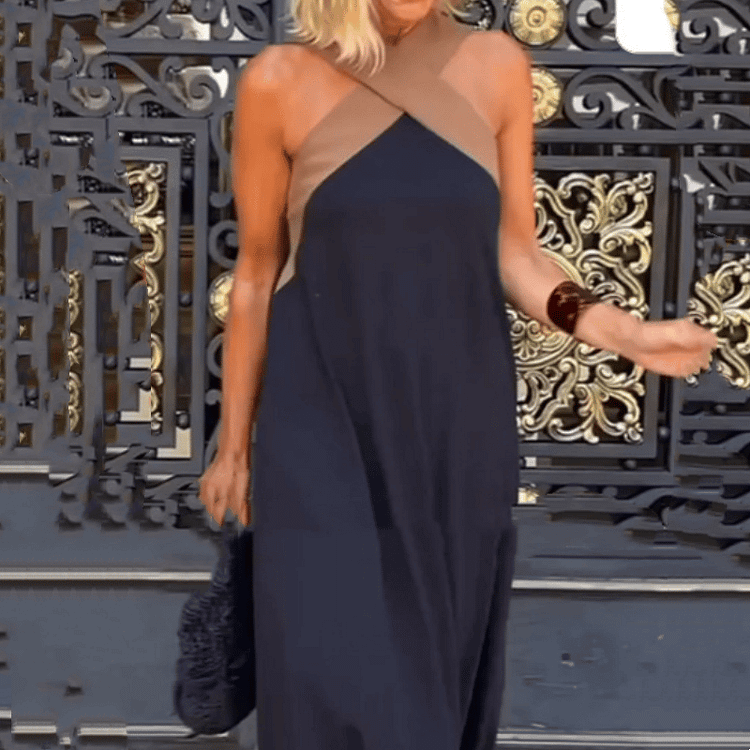 🌸 Women's Halter Neck Sleeveless Maxi Dress 