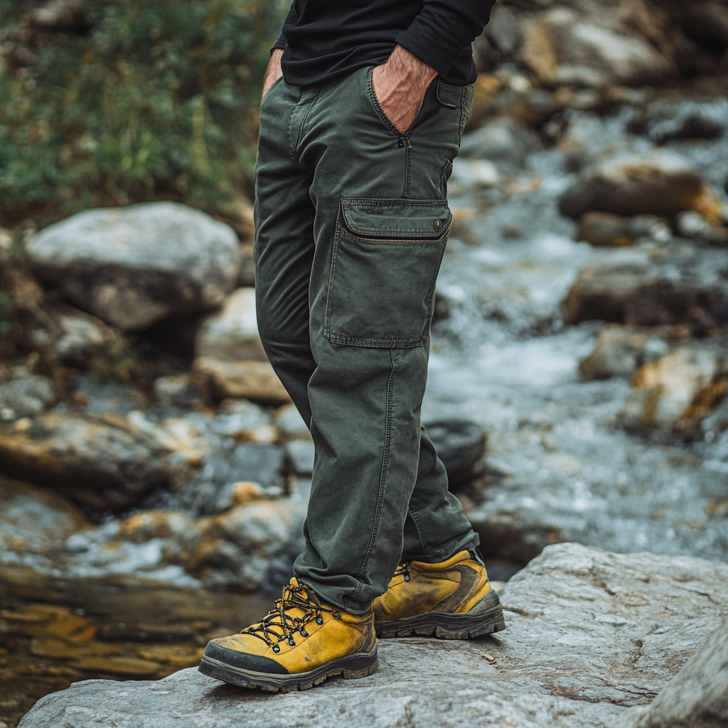  Outdoor Cargo Pants with Durable Hiking Boots for Adventure Seekers-inspireuse