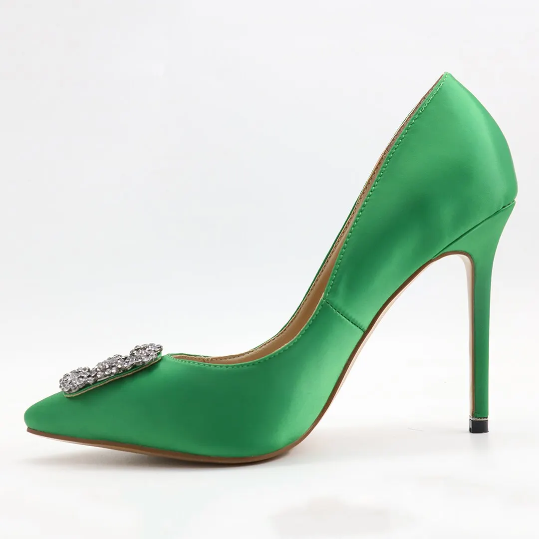 3.94" Women's Slik Shoes Diamond Party Wedding Pumps-vocosishoes