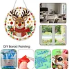 Cute Christmas Reindeer 2D Flat DIY Diamond Painting Pendant 9.84x9.84in
