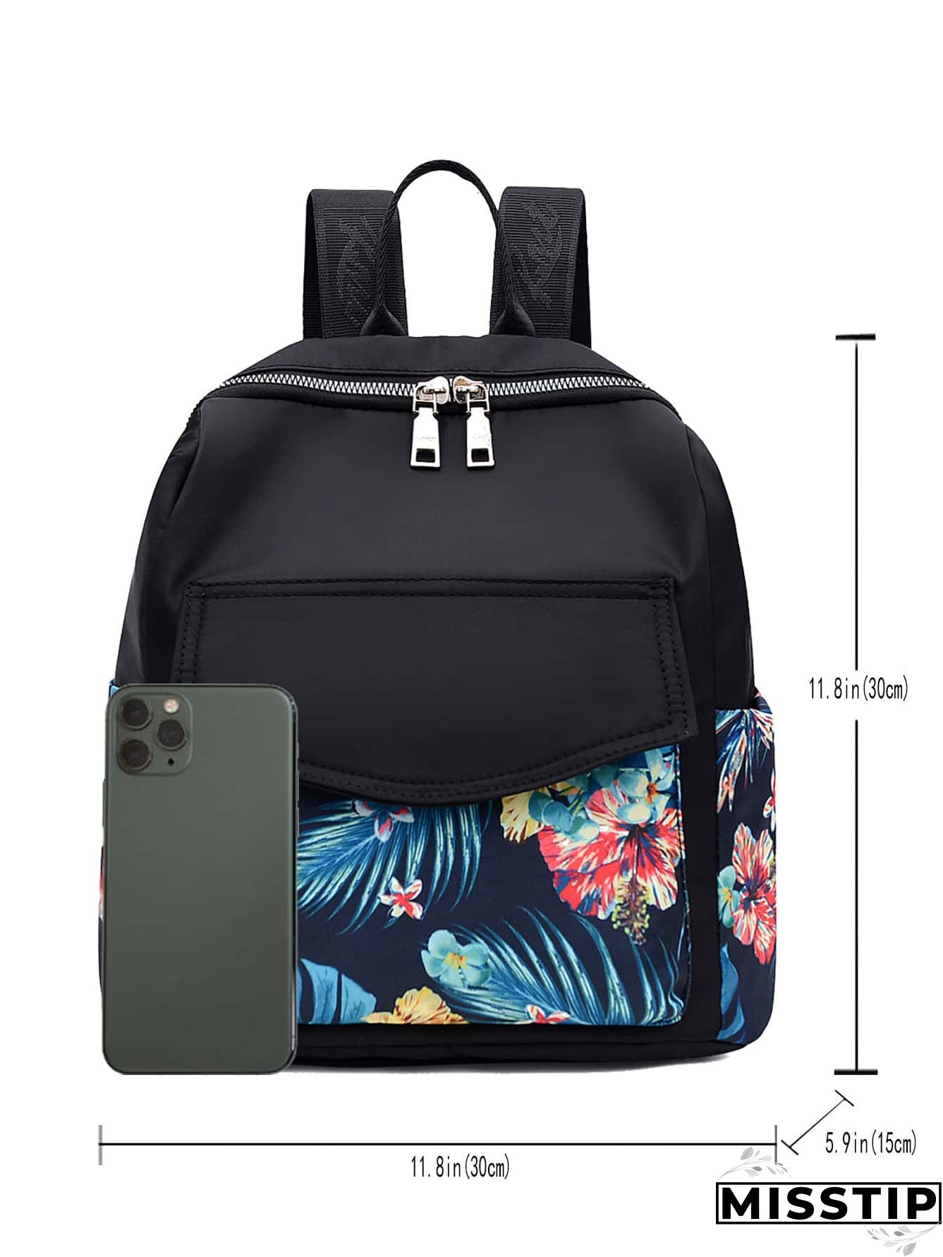 Large Floral Pattern Classic Backpack