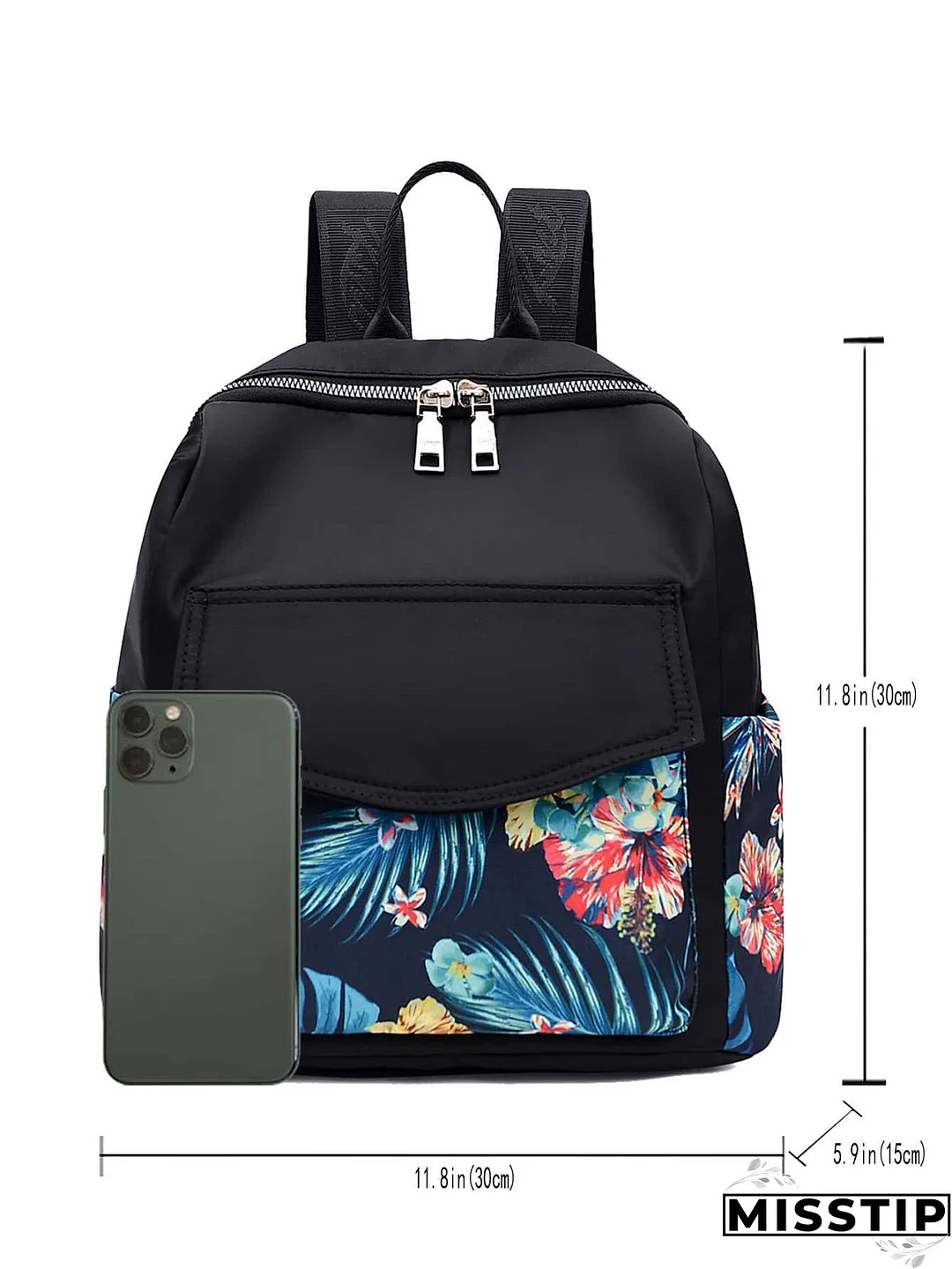 Large Floral Pattern Classic Backpack