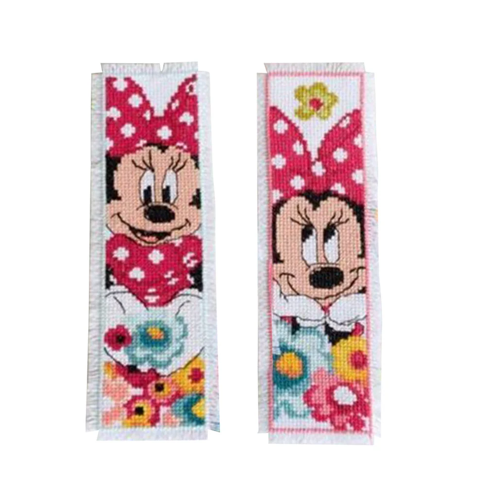 14ct 2-Strand Double-sided Counted Cross Stitch Bookmark - Micker Mouse(18*6cm)