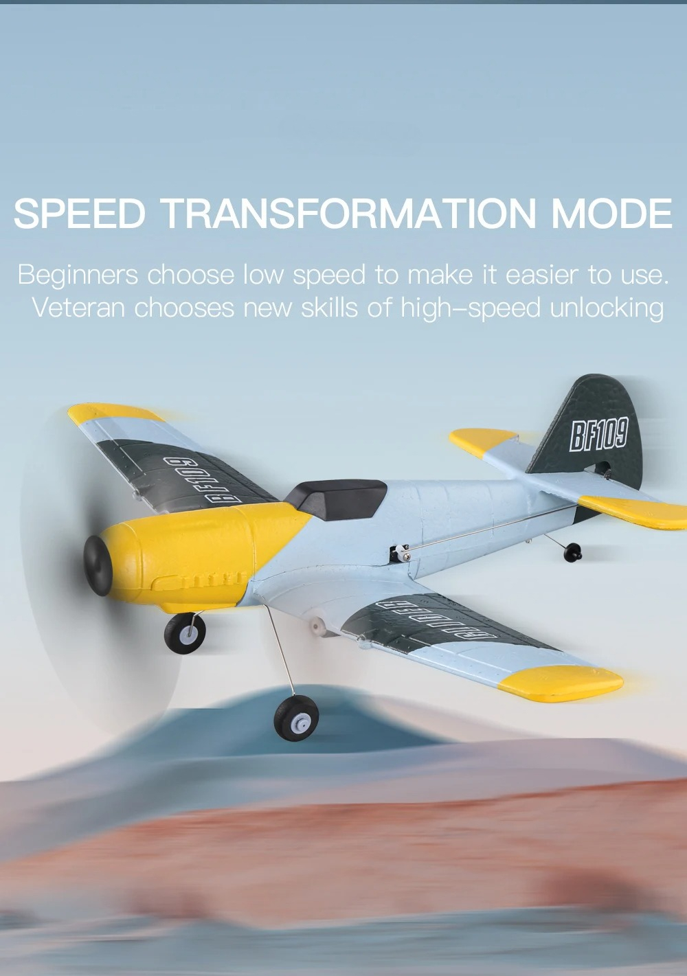 Tegooe Tegooe RC Airplane Glider for Beginners - 24G Remote Control EPP Foam Aircraft Model with 1 Battery