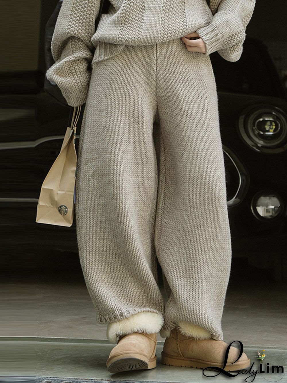 Casual Loose Wide Leg Solid Color Pants