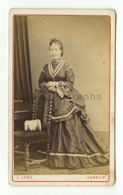 19th Century Fashion - 1800s Carte-de-visite Photo Poster painting - J. Long of Cardie