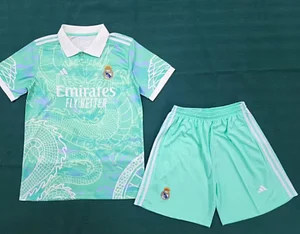 2023/2024 Real Madrid Chinese Dragon Green Football Jersey (Adult Set) 1:1 Thai Quality