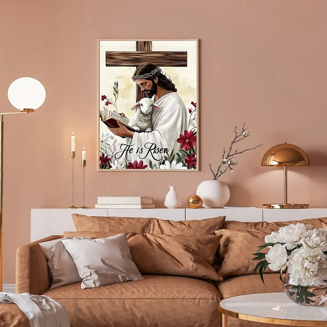 Jesus Lamb Resurrection Diamond Painting Kit 30x40cm
