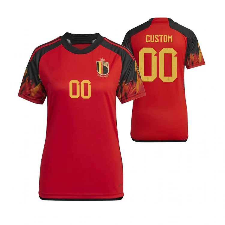 Frauen Belgien Home Trikot WM 2022 ( Aufdruck Dein Name )