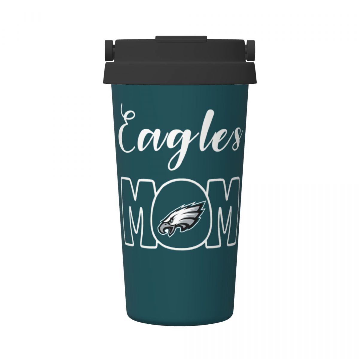 Philadelphia Eagles Mom 16oz Vacuum Stainless Steel Tea Tumbler with Lid and Handle